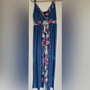 Soma Blue and Pink Floral Dress
